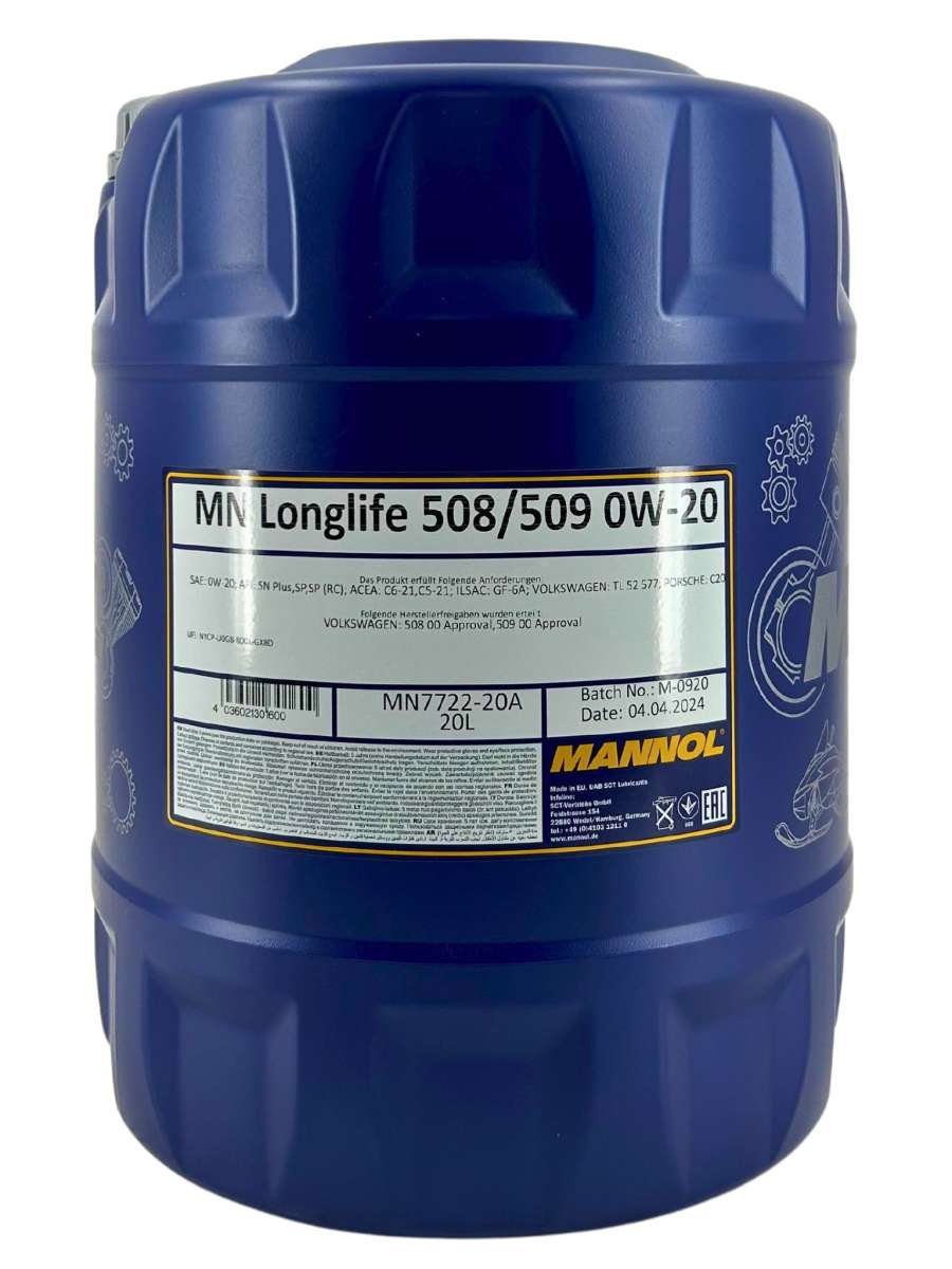 Mannol 7722 Longlife 508/509 0W20
