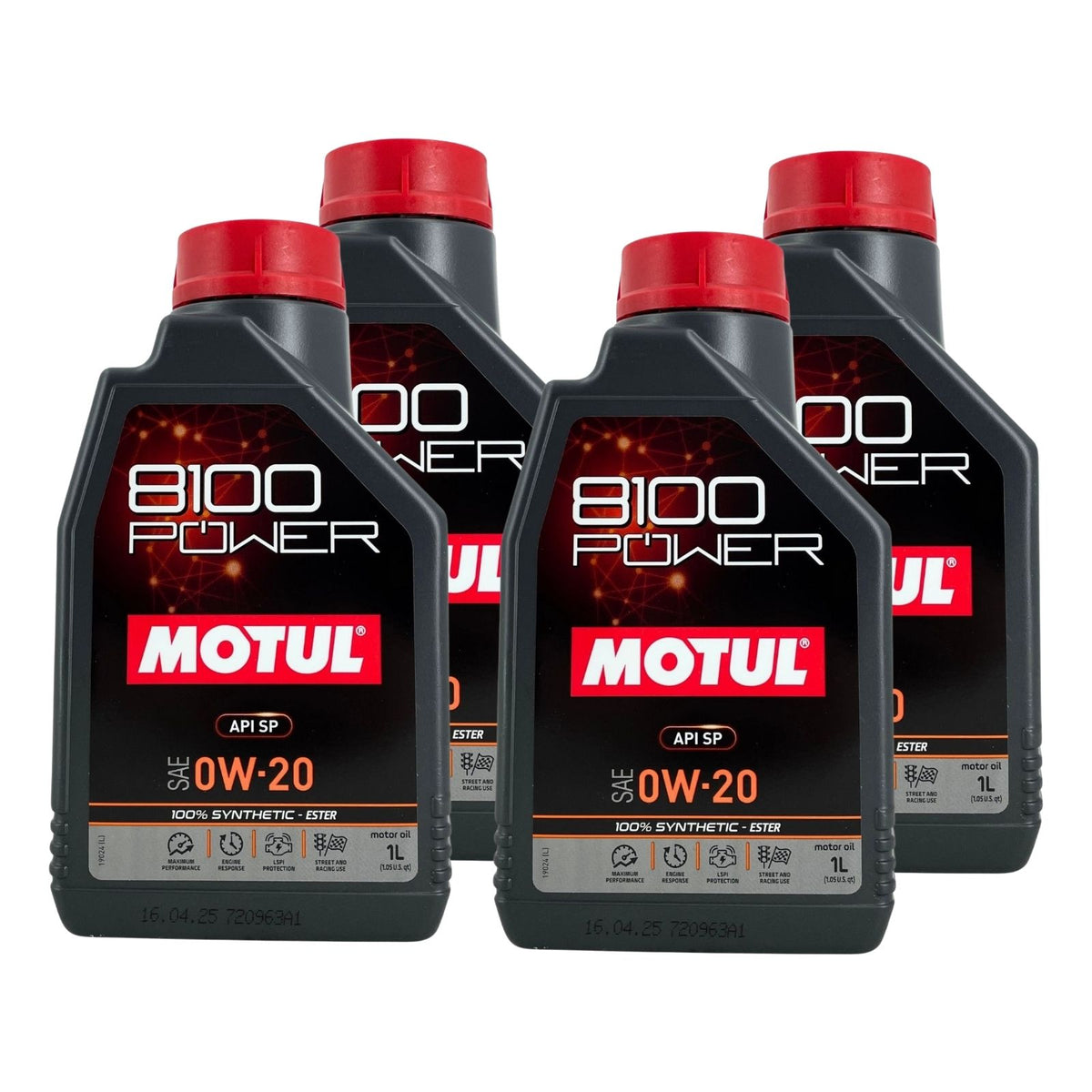 Motul 8100 Power 0W-20 – 4 × 1 litro