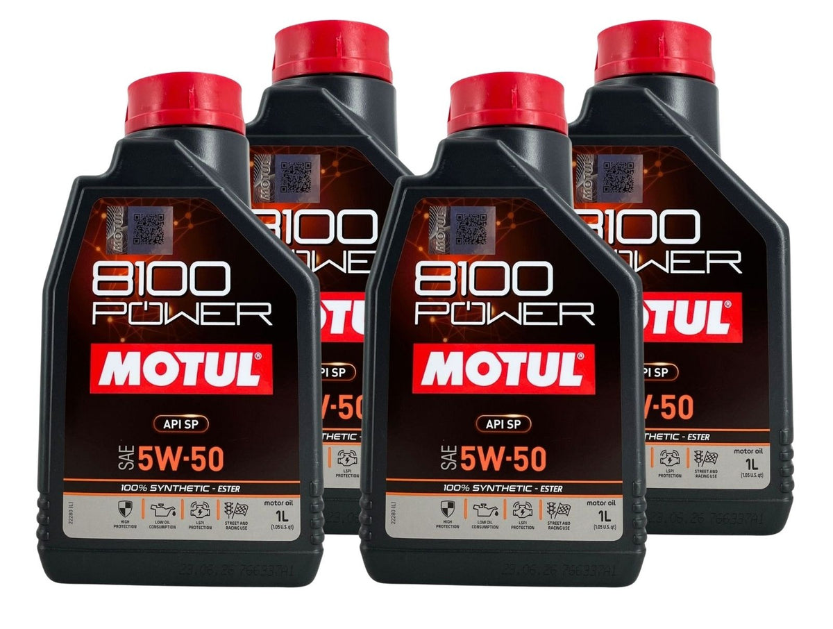 Motul 8100 Power 5W-50 – 4 × 1 litro