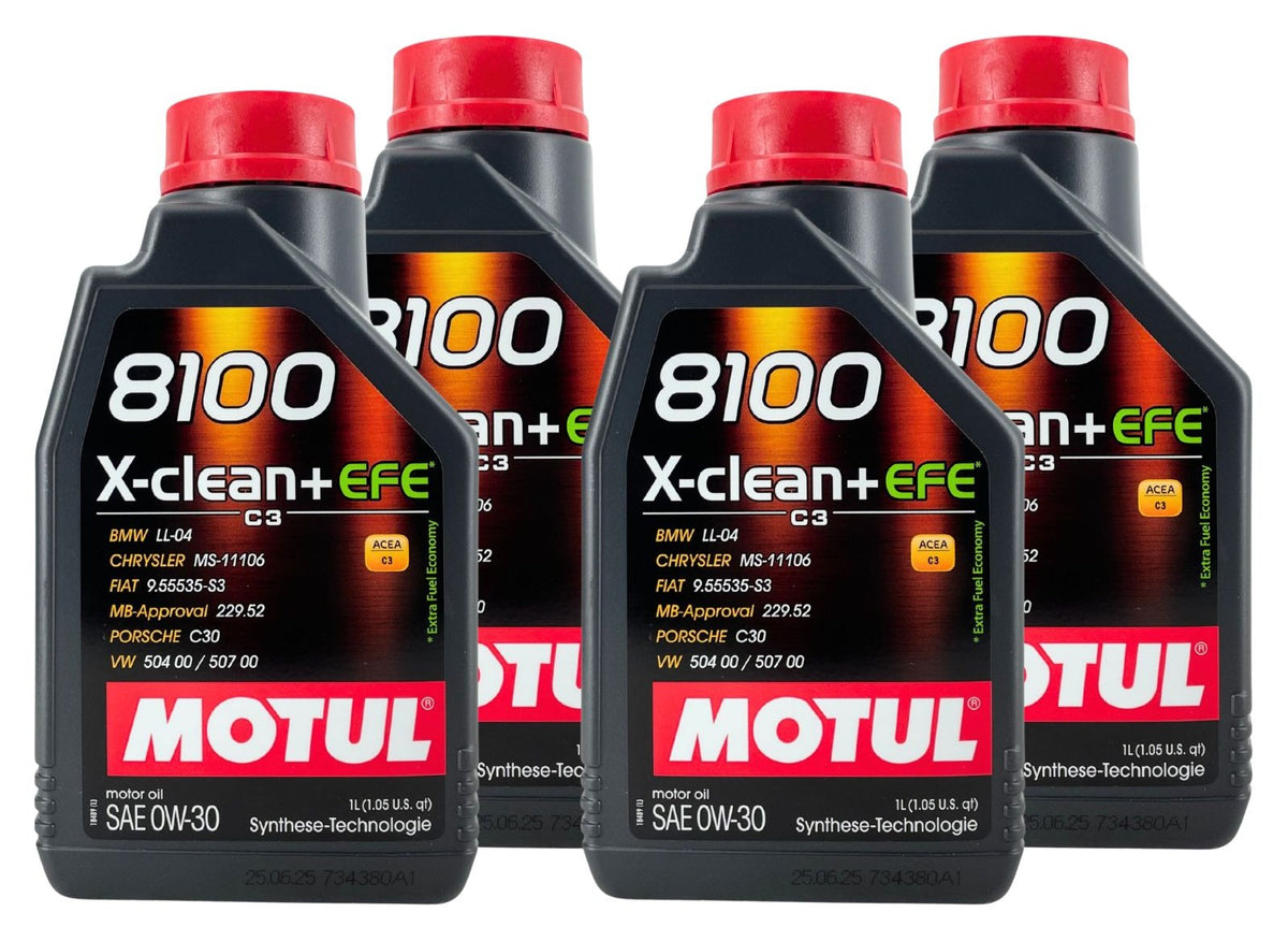 Motul 8100 X-Clean + EFE 0W30 – 4 × 1 litro
