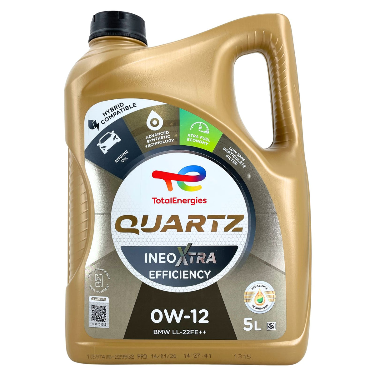 Total Quartz Ineo Xtra Efficiency 0W12 – 5 litri